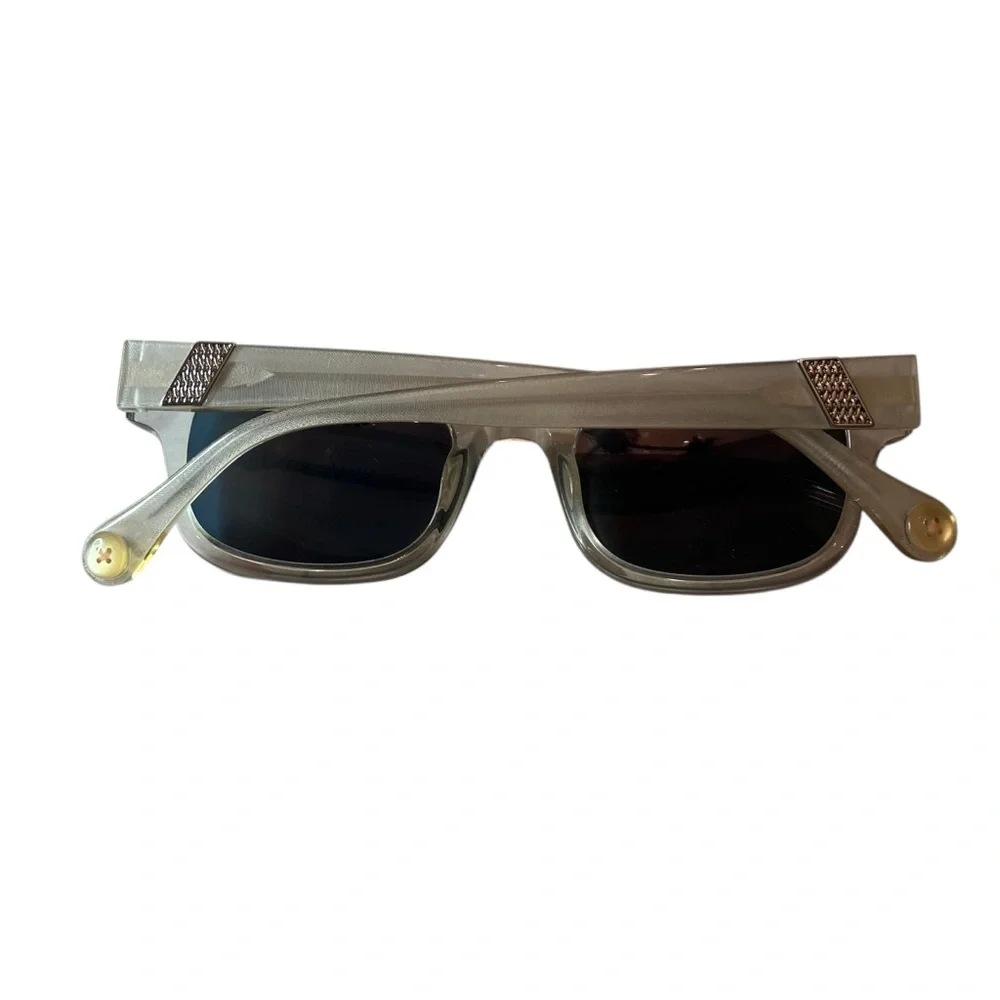 Robert Graham Translucent Clear Frame Sunglasses with Purple Gradient Lenses